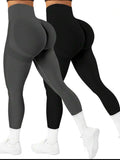 Leggings sin costura cintura alta unicolor