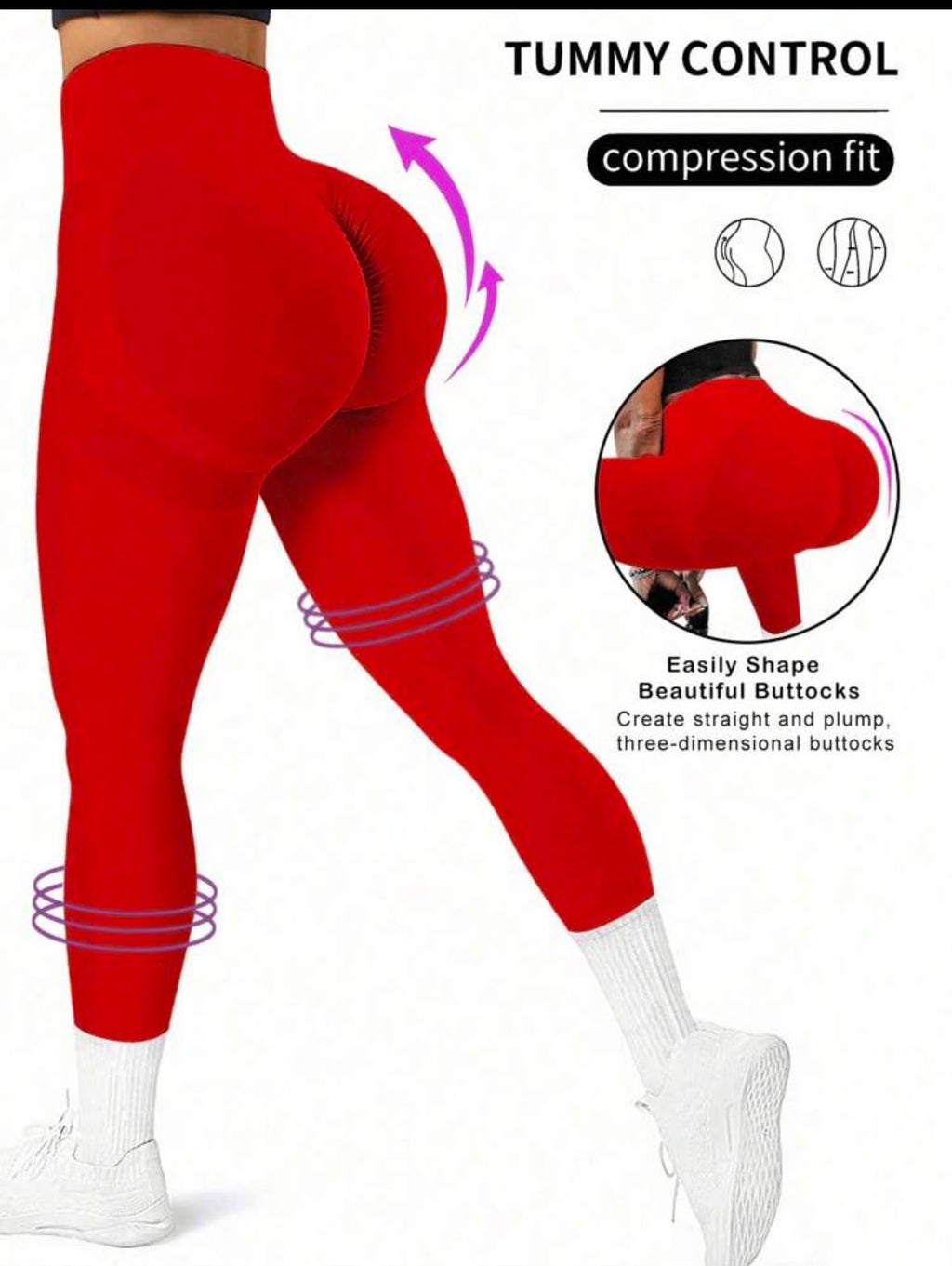 Mallas sin costura de cintura alta para mujer
