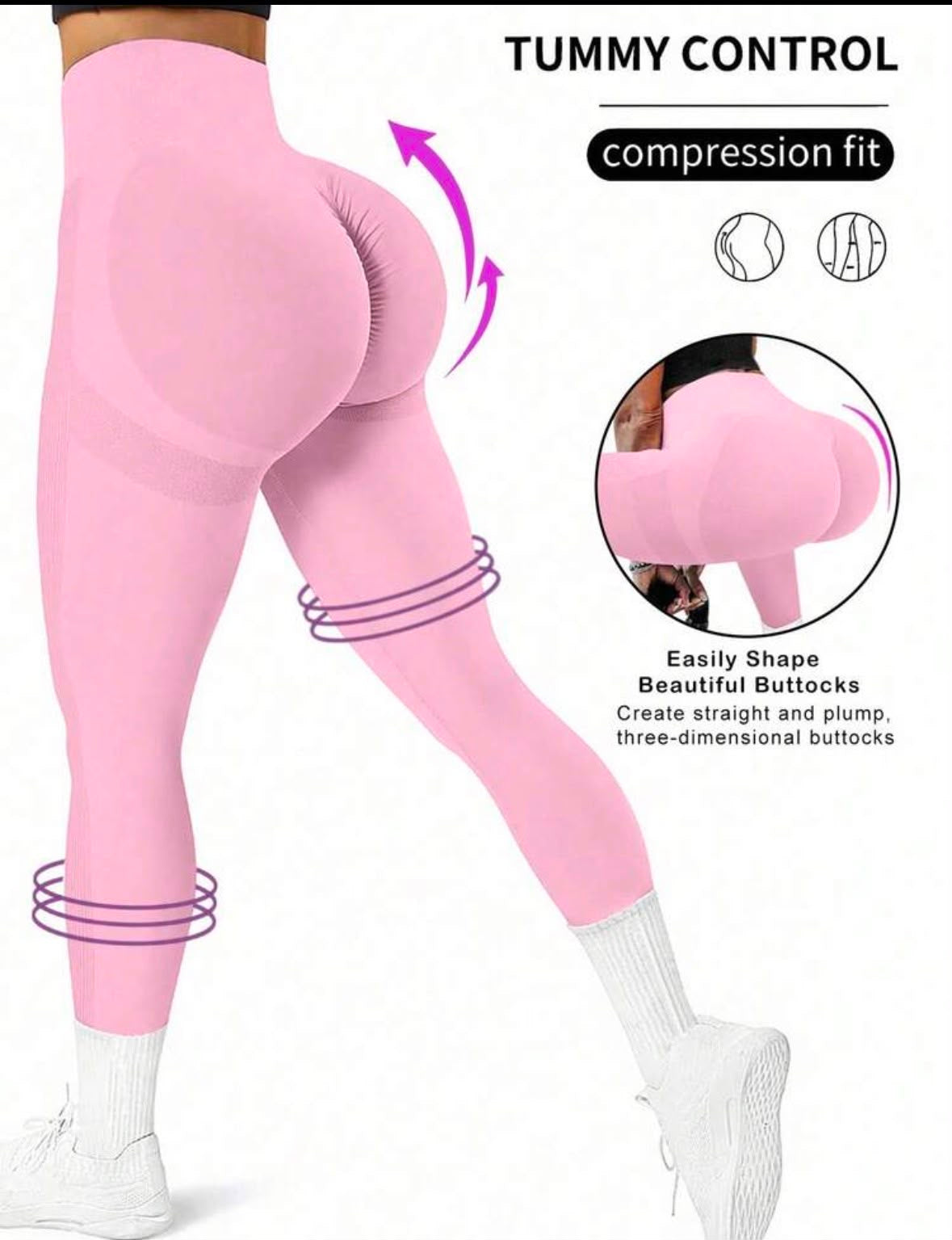 Mallas sin costura de cintura alta para mujer